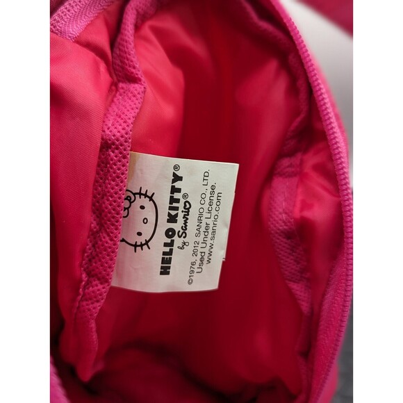 Sanrio Hello Kitty Shoulder Purse Bag Rainbow Pink Sequin Satin Zip 2012 - Picture 12 of 14